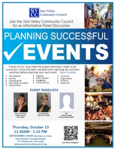 Oct. 13th, Planning Successful Events