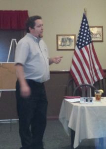 October, 2016: How to Get Your Message Across So it “Sticks”.
Frank Zazanis is a business trainer with a background in comedy and a BS in Project Management.   Frank created URA Business to help small business owners and non/profits in the skill of presentation.